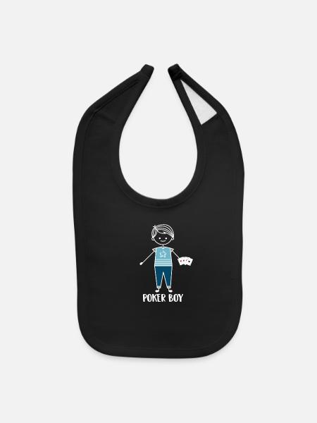 Poker - Baby Bib - black - Front