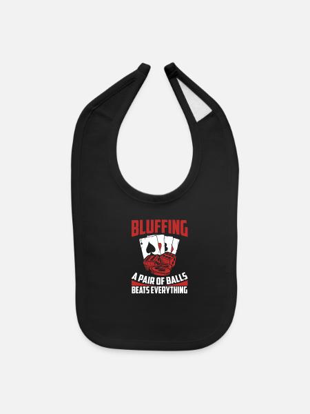 Poker - Baby Bib - black - Front