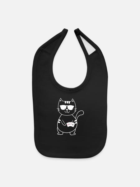 Poker - Baby Bib - black - Front