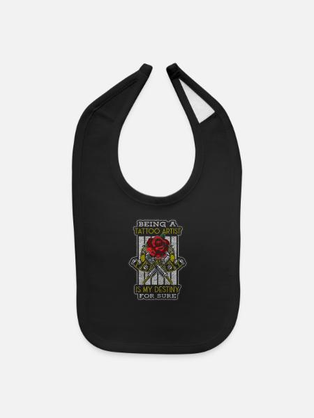 Tattoos Tattoos Rockabilly Tattoostudio - Baby Bib - black - Front