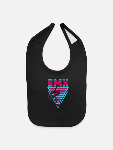 Aesthetic BMX Freestyle Biking Stunts - Baby Bib - black - Front