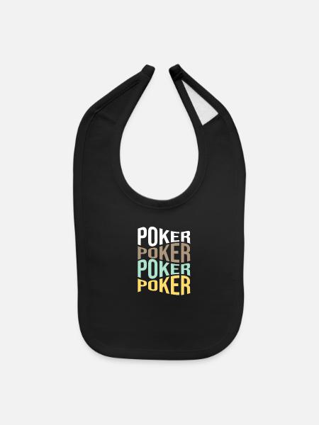 poker - Baby Bib - black - Front