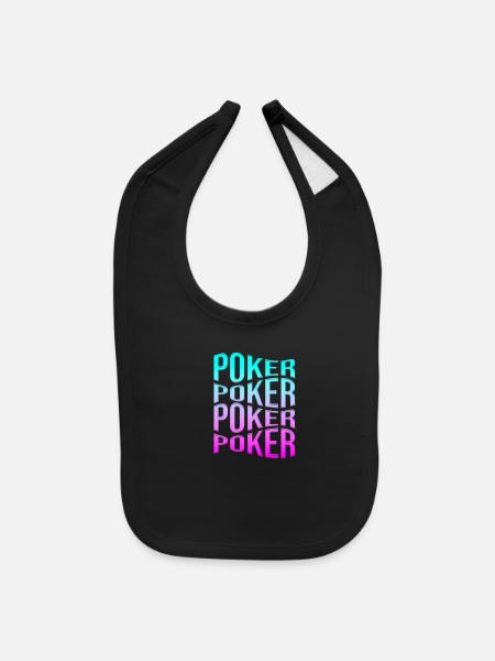 poker - Baby Bib - black - Front