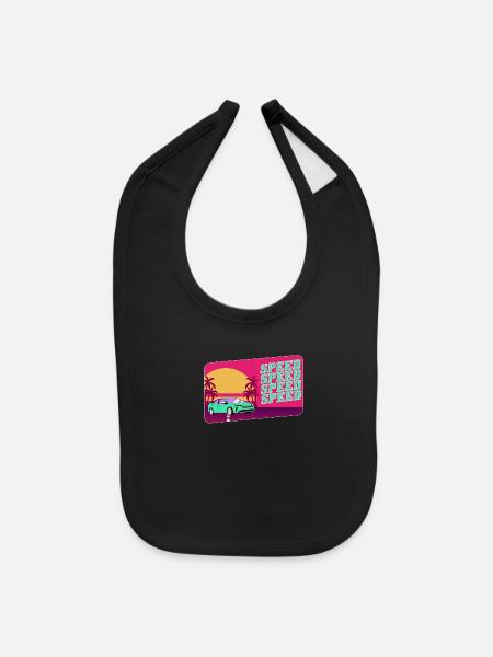 retro race - Baby Bib - black - Front