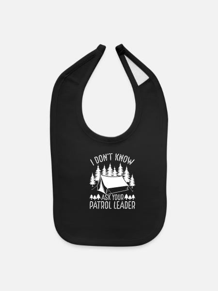 Scouting I dont know ask your Patrol Scout Leader - Baby Bib - black - Front