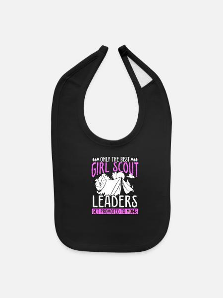 Girl Scout Leader Mom Scouting Mothers Day Mama - Baby Bib - black - Front