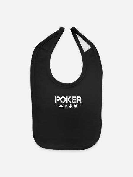 poker - Baby Bib - black - Front