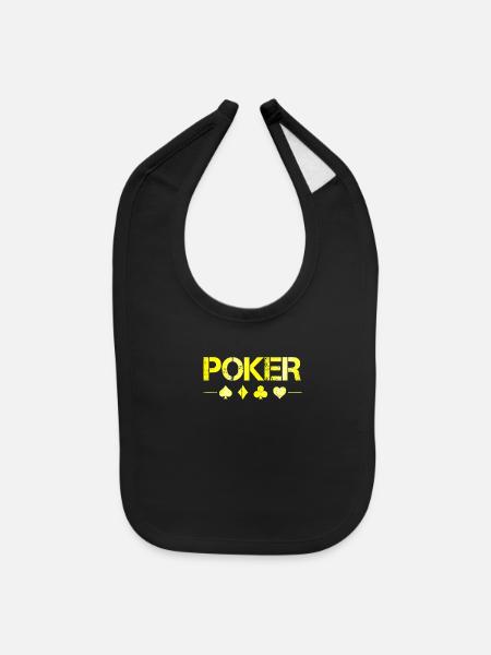 poker - Baby Bib - black - Front