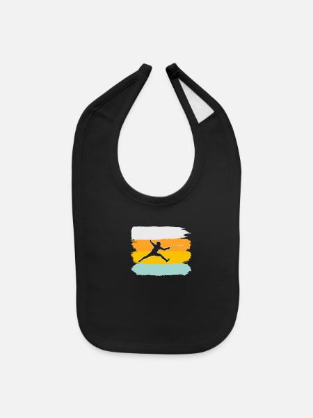 fencing retro - Baby Bib - black - Front