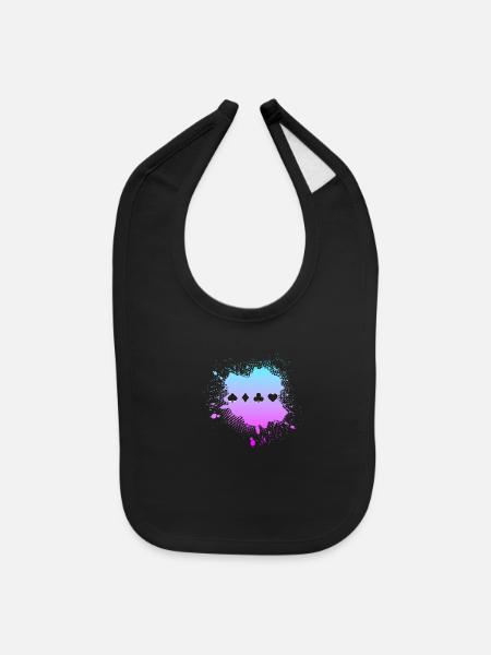 poker - Baby Bib - black - Front