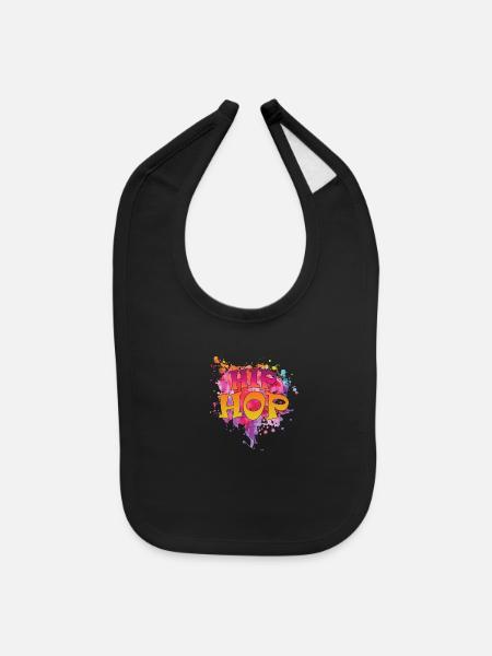 Hip Hop Genre Rap Freestyle - Baby Bib - black - Front