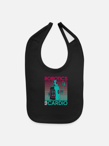 Robot Robotics Engineer Robotics - Baby Bib - black - Front