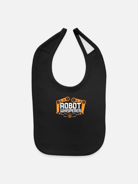 Robot Robotics Engineer Robot - Baby Bib - black - Front