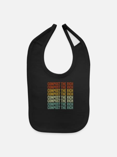 Compost The Rich Compost - Baby Bib - black - Front