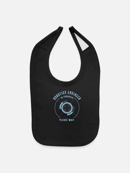Robot Robotics Engineer Robotics - Baby Bib - black - Front