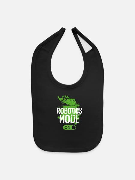 Robot Robotics Engineer Robotics - Baby Bib - black - Front