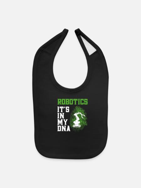 Robot Robotics Engineer Robotics - Baby Bib - black - Front