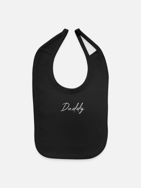 daddy - Baby Bib - black - Front