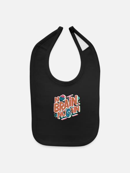 Nerd Nerds Nerd Sayings Nerd Gifts - Baby Bib - black - Front