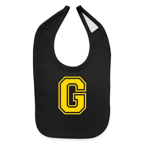 Letter G – Capital Athletic Alphabet Monogram - Baby Bib