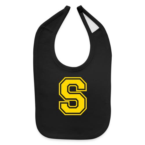 Letter S – Capital Athletic Alphabet Monogram - Baby Bib