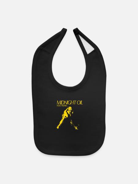 midnight oil - Baby Bib - black - Front