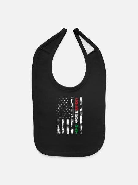 Columbus day Drapeau américain froid MBUS day - Bavette pour bébé - noir - Devant