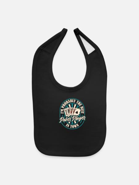 Poker - Baby Bib - black - Front