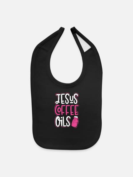 Jesus Coffee Oils Essential Oil Lover Diffuser - Baby Bib - black - Front