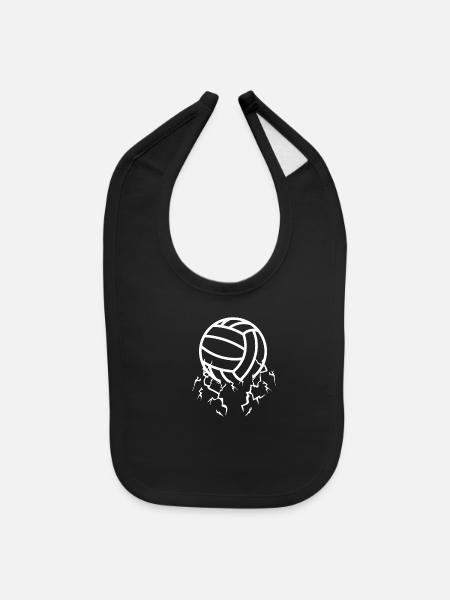 Volley-ball - Bavette pour bébé - noir - Devant