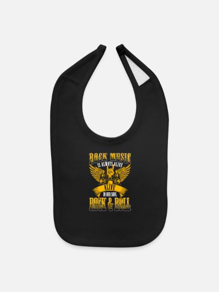Music Band Heavy Metal Rockabilly - Baby Bib - black - Front
