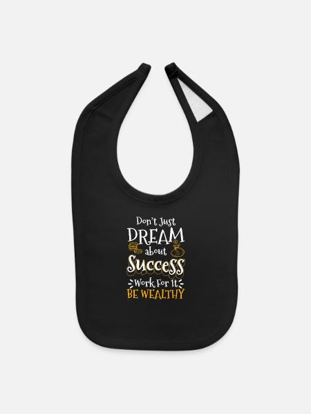 Wealth Wealth Entrepreneur - Baby Bib - black - Front