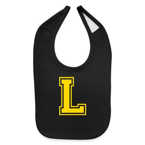 Letter L – Capital Athletic Alphabet Monogram - Baby Bib