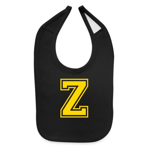 Letter Z – Capital Athletic Alphabet Monogram - Baby Bib