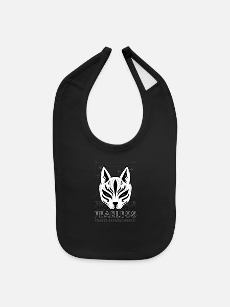Modern Fearless Design - Baby Bib - black - Front