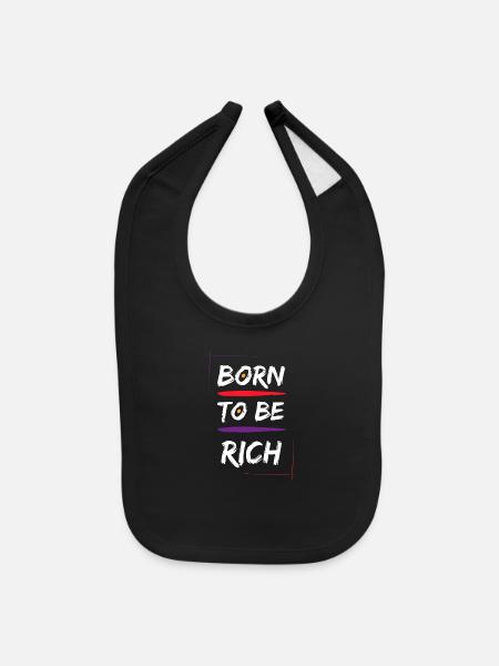 rich - Baby Bib - black - Front