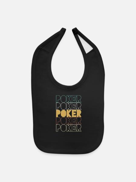Poker - Baby Bib - black - Front