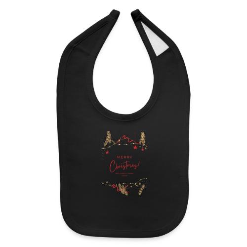 Merry Christmas Typography Design - Baby Bib