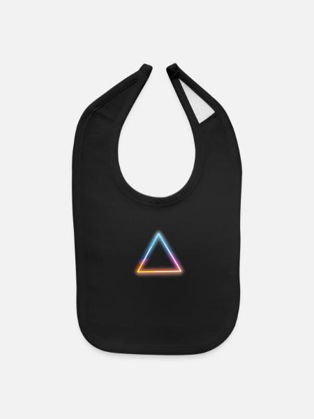 TRIANGLE - Baby Bib - black - Front