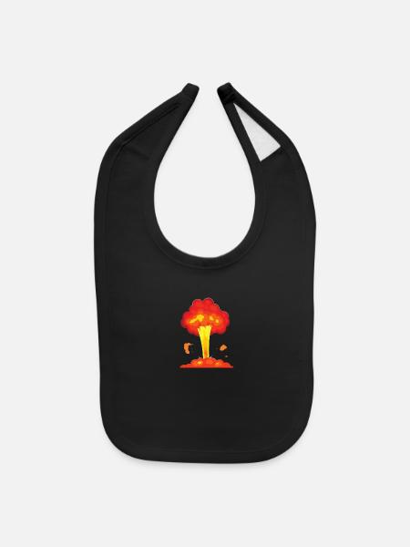 bomb graphics design - Baby Bib - black - Front