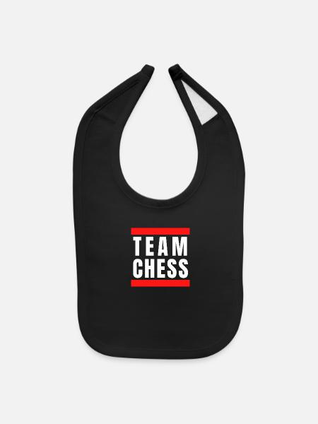 Team Chess rap hip hop - Baby Bib - black - Front