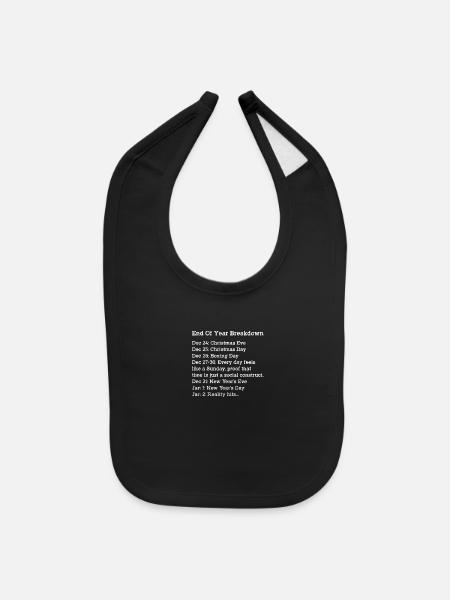 END OF YEAR BREAKDOWN - Baby Bib - black - Front