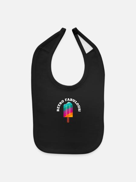 Retro - Baby Bib - black - Front