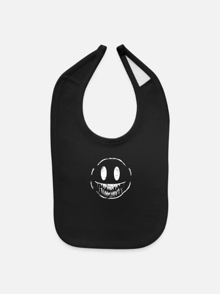 Evil Smile - Baby Bib - black - Front