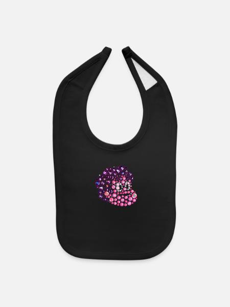 Bubbly Personality - Baby Bib - black - Front