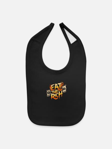 Eat The Rich - Baby Bib - black - Front
