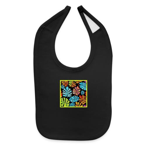 Vibrant Foliage Radiance Neon Elegance - Baby Bib