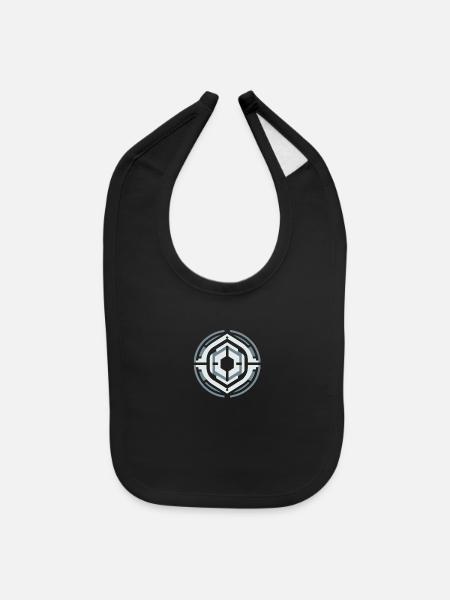 Modern Geometric design - Baby Bib - black - Front
