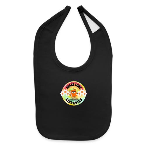 OLA Sticker - Peace Love Libraries - Baby Bib