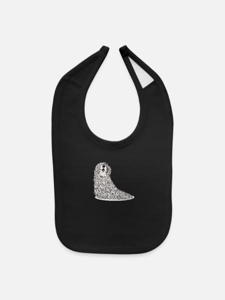 Komondor - Baby Bib - black - Front